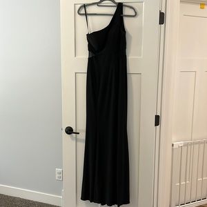 XSCAPE black floor length dress. Size 4.